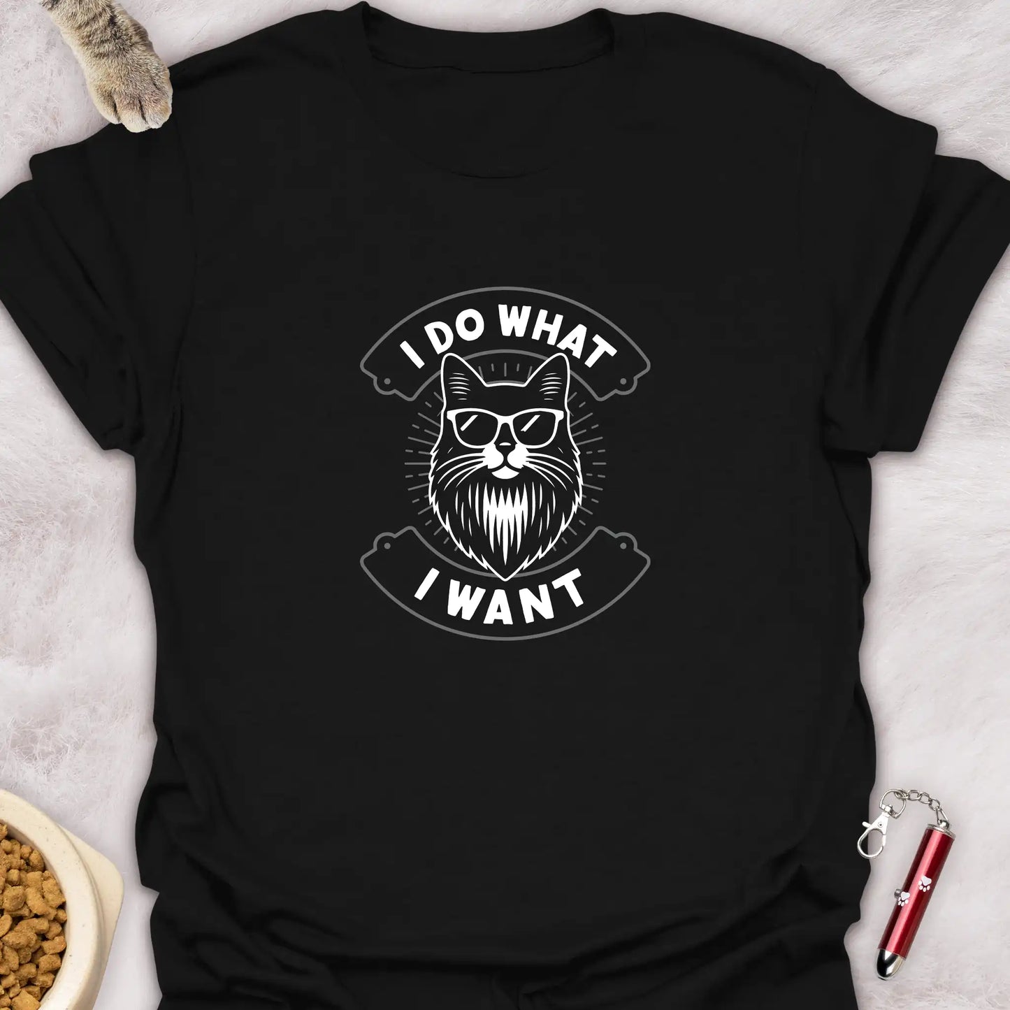 I DO WHAT I WANT β SUNGLASSES CAT FUNNY CAT T-SHIRT