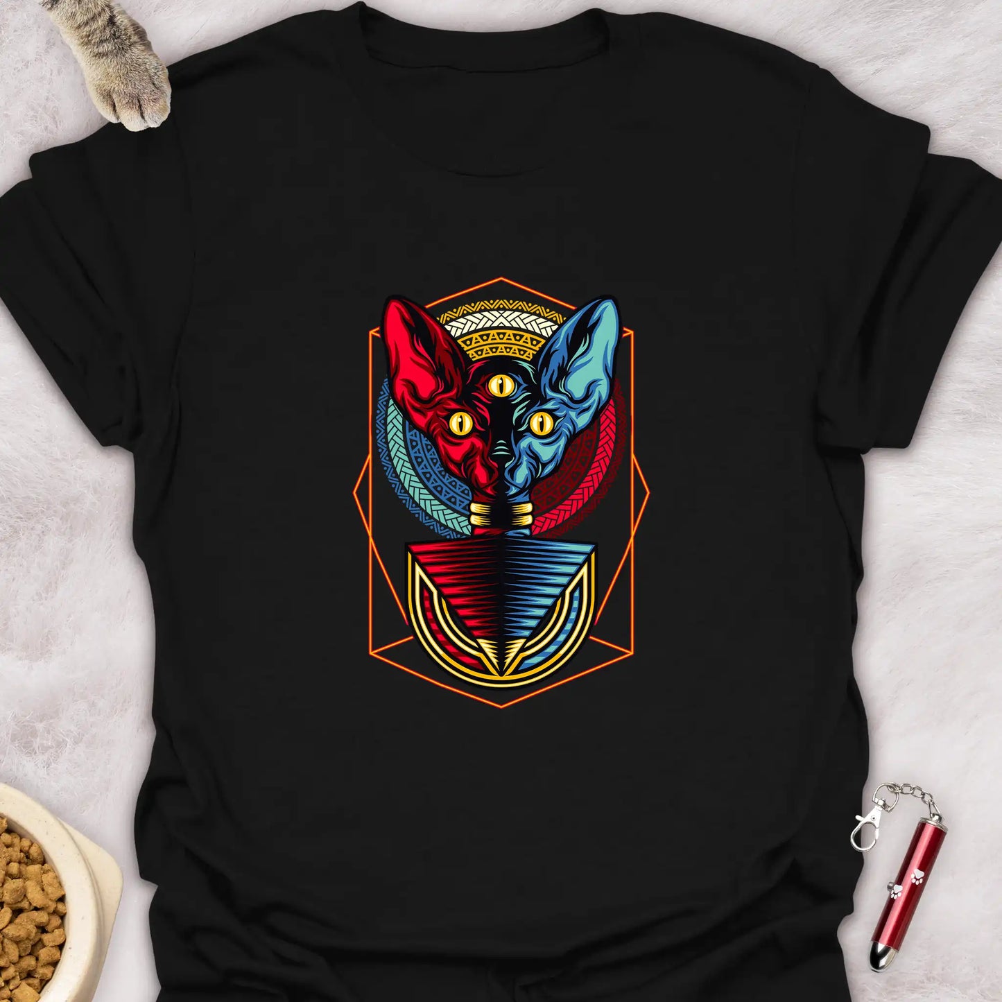 SPHYNX CAT β MYSTICAL THIRD EYE DESIGN CAT T-SHIRT