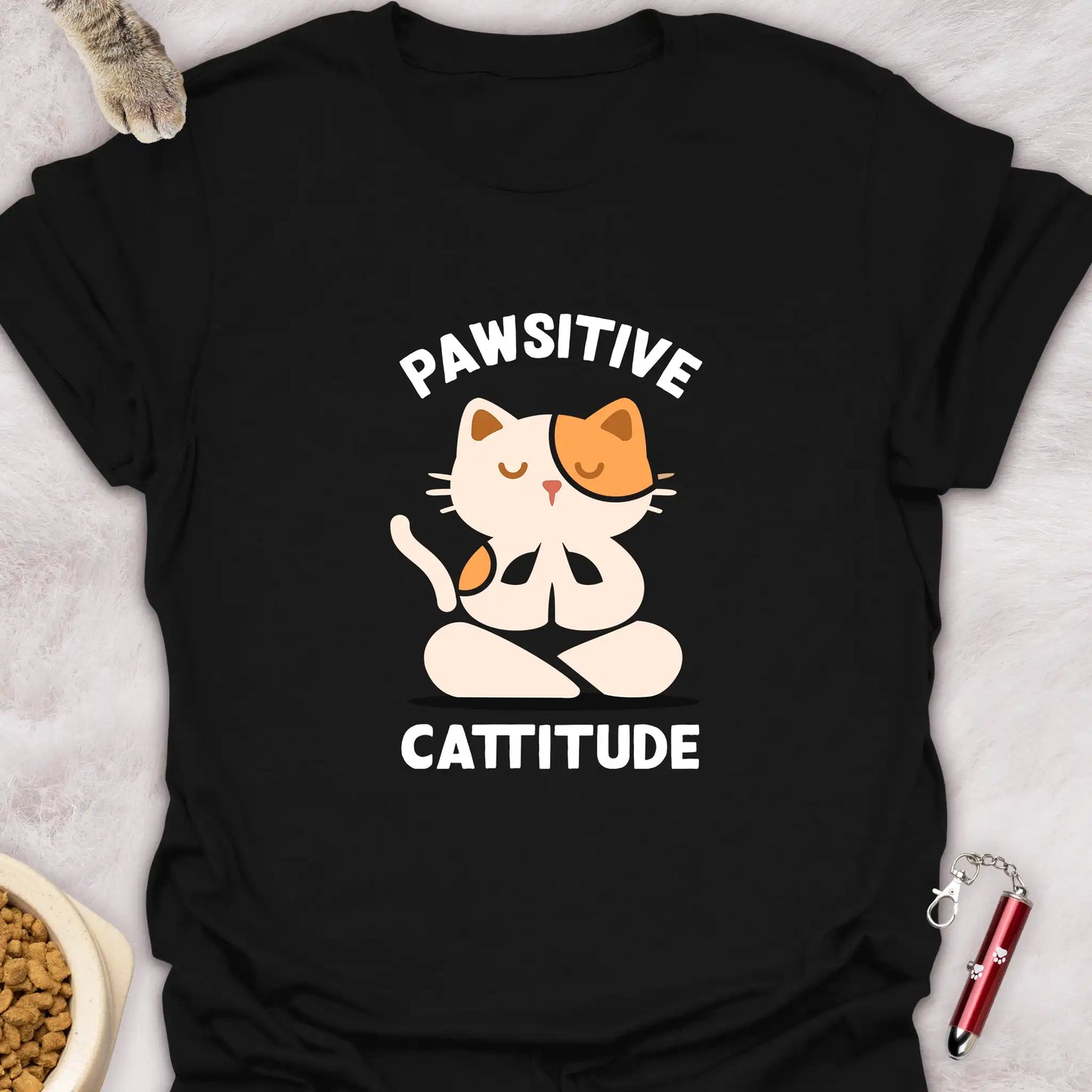 PAWSITIVE CATTITUDE YOGA CAT T-SHIRT