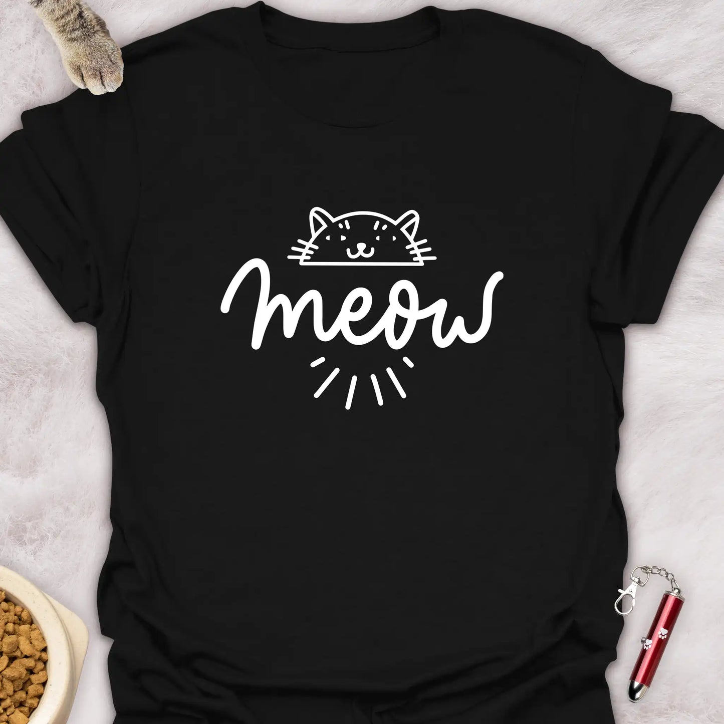 MEOW β LINE ART CAT T-SHIRT
