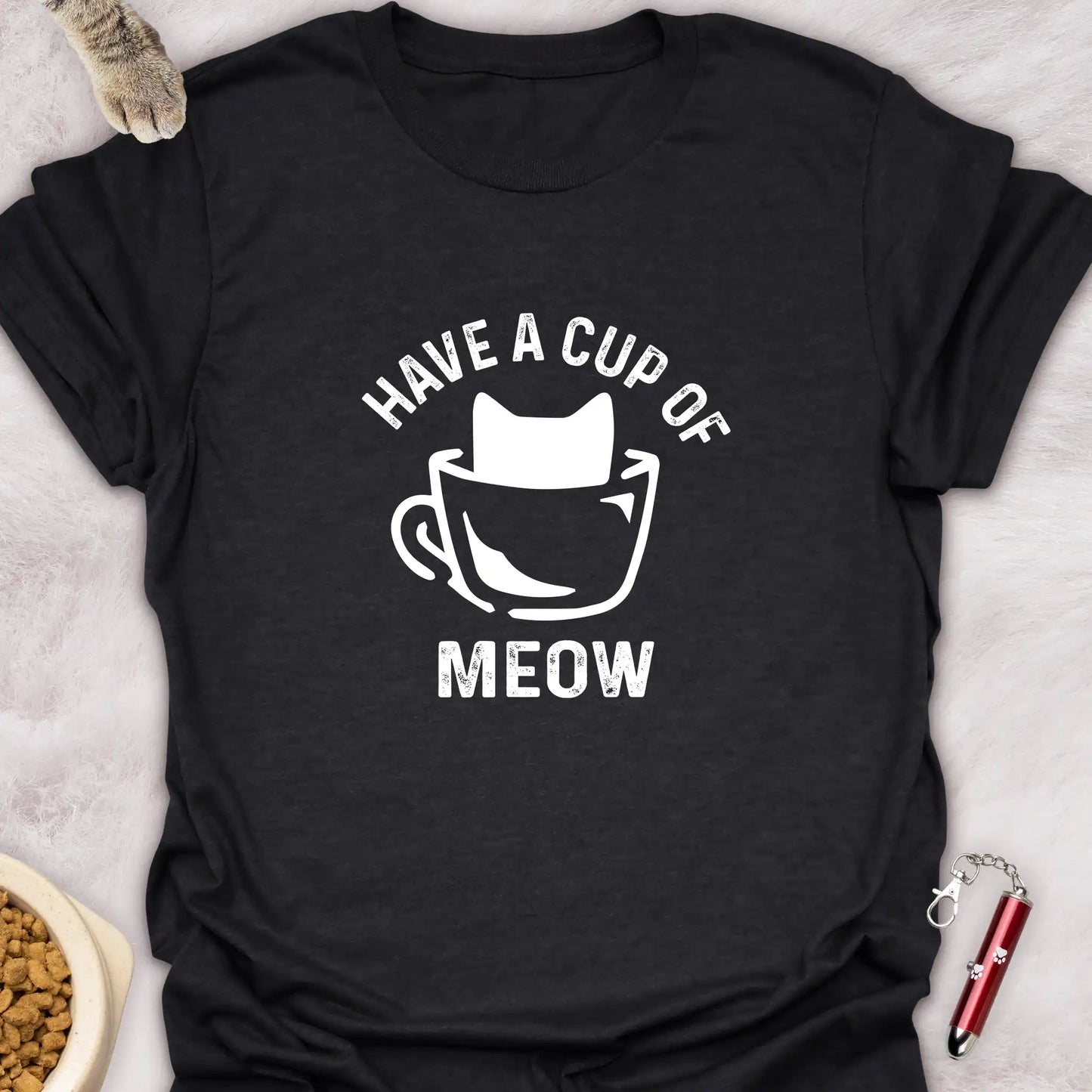 HAVE A CUP OF MEOW β FUNNY CAT COFFEE T-SHIRT