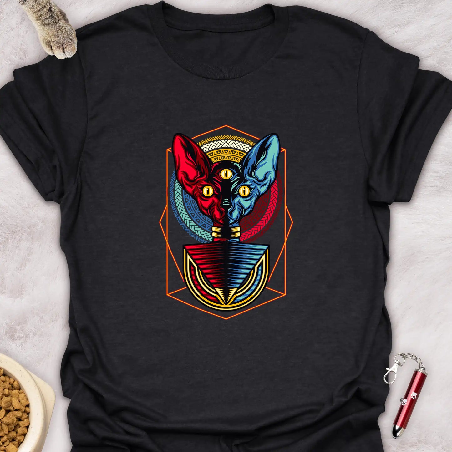 SPHYNX CAT β MYSTICAL THIRD EYE DESIGN CAT T-SHIRT