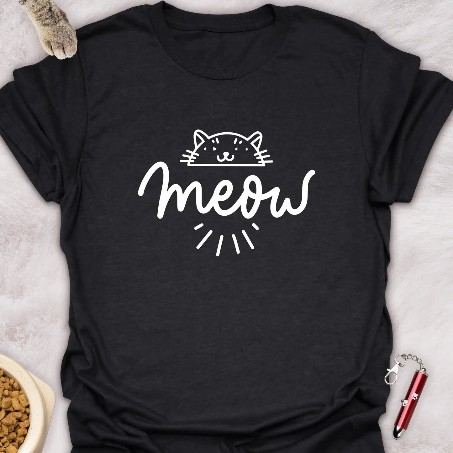 MEOW β LINE ART CAT T-SHIRT
