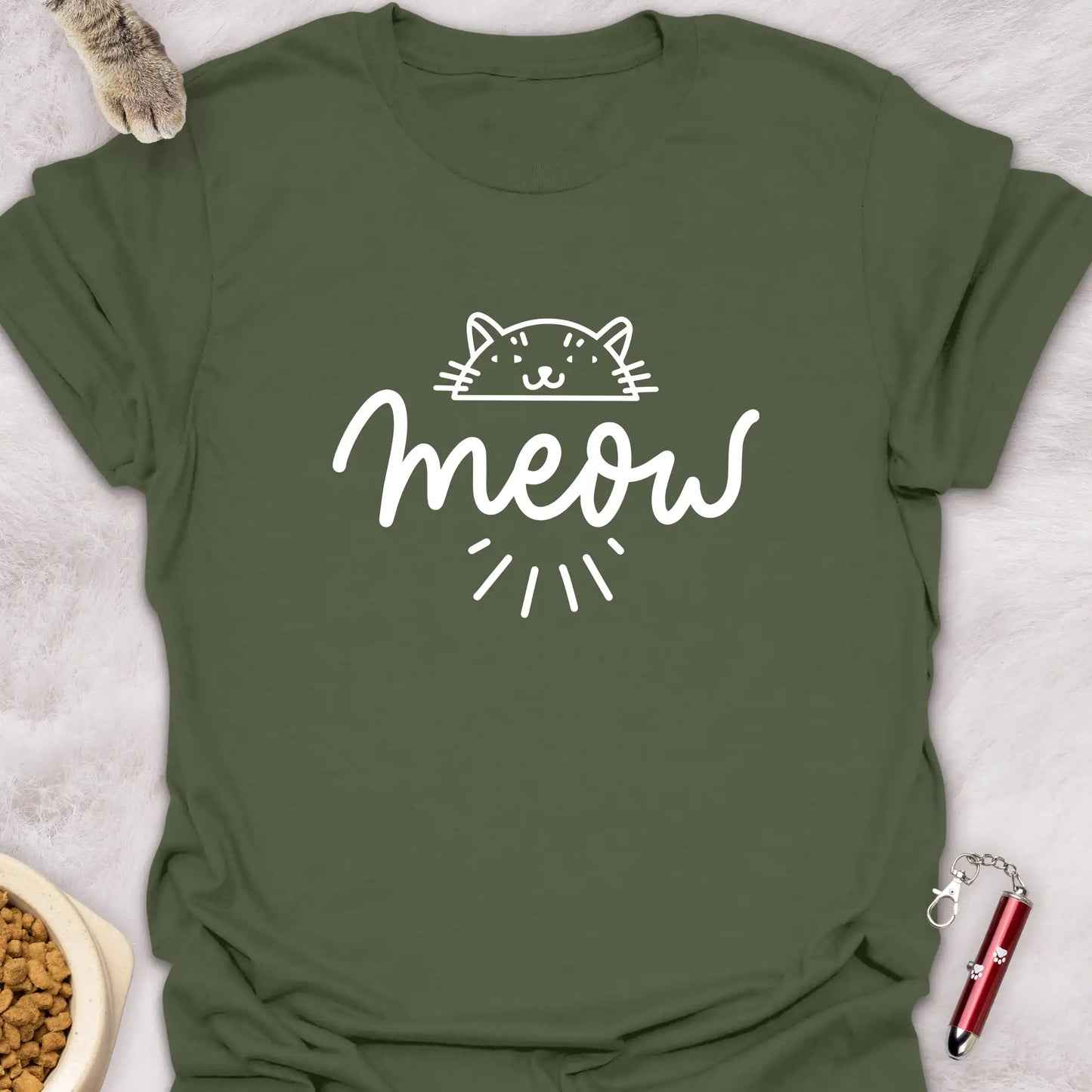 MEOW β LINE ART CAT T-SHIRT