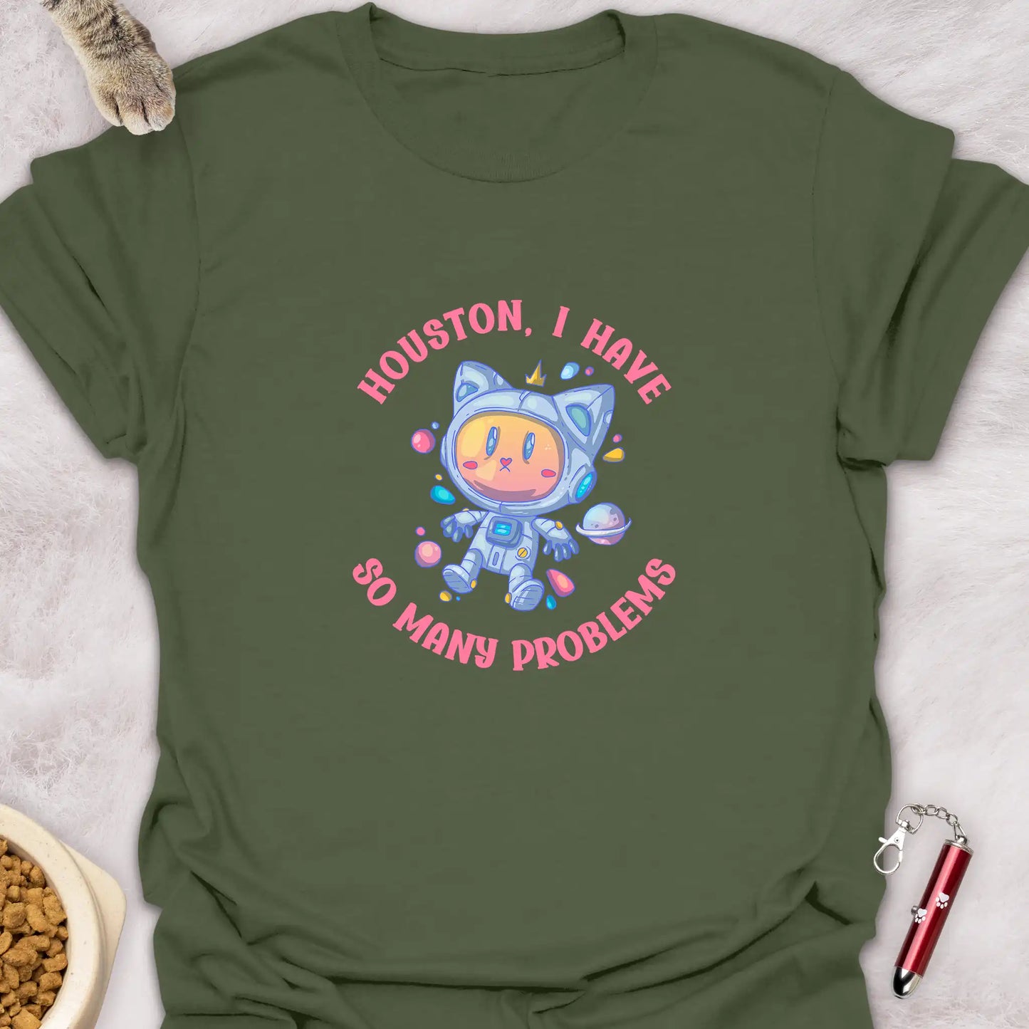 HOUSTON I HAVE SO MANY PROBLEMS β ASTRONAUT CAT T-SHIRT