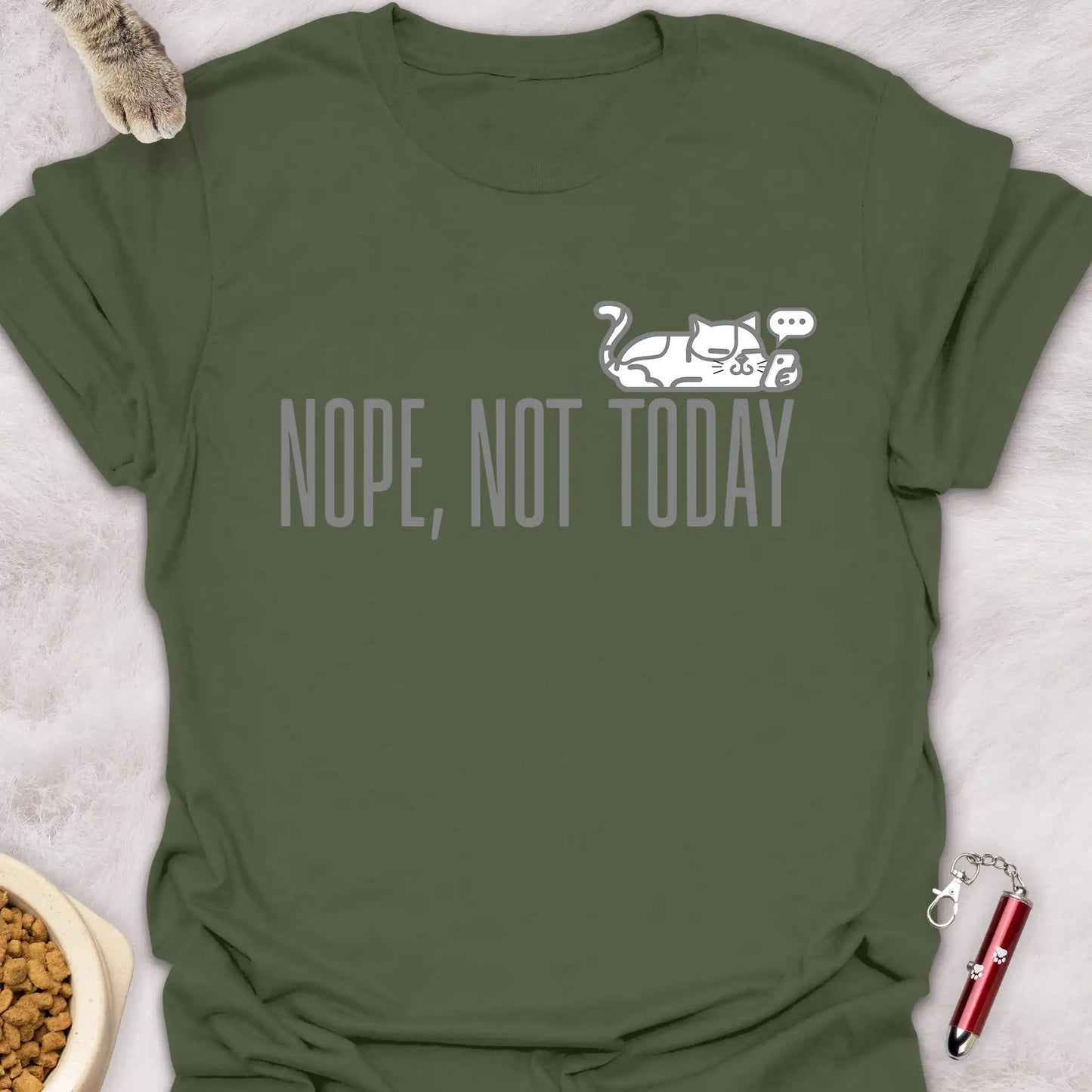 NOPE, NOT TODAY β SMARTPHONE CAT FUNNY CAT T-SHIRT