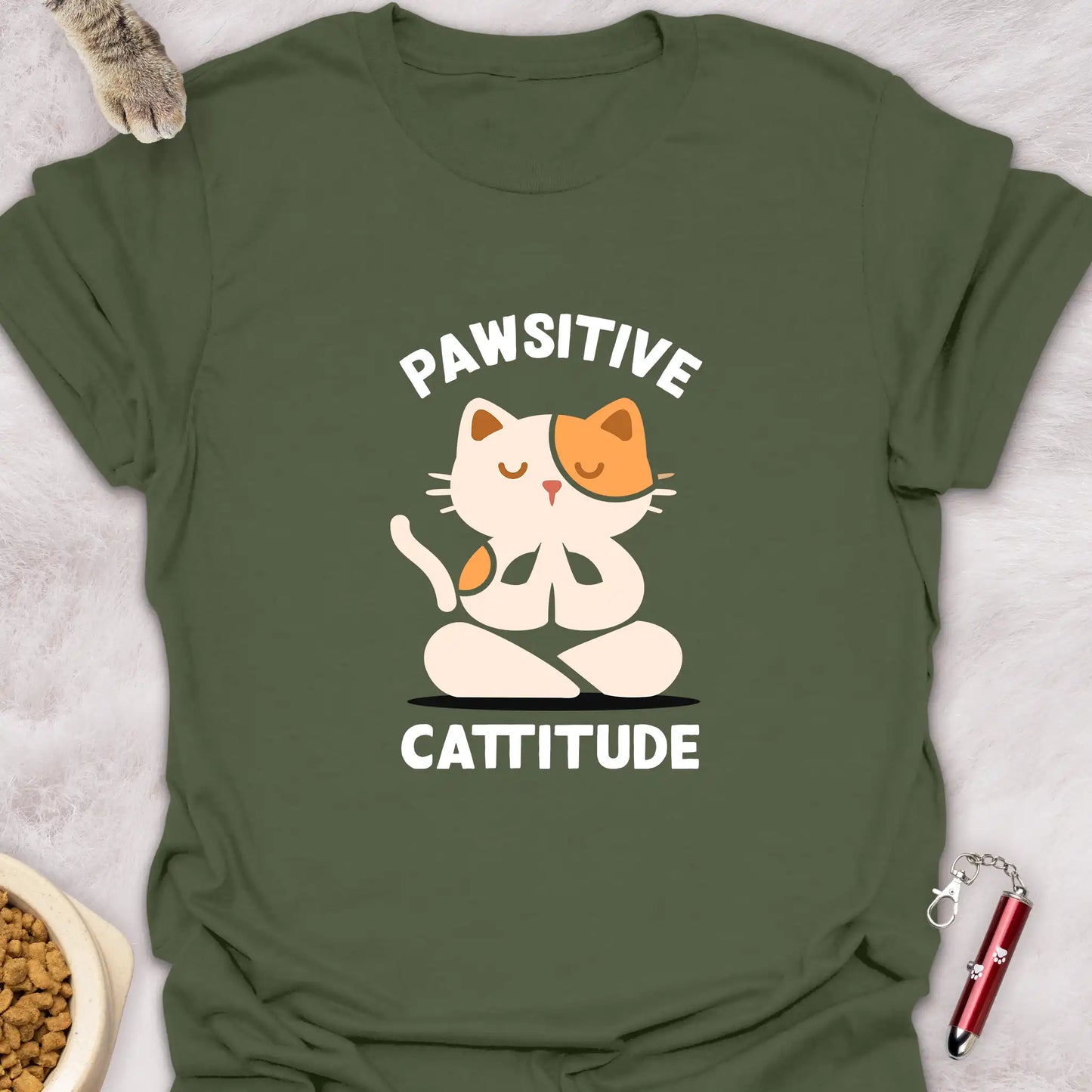 PAWSITIVE CATTITUDE YOGA CAT T-SHIRT
