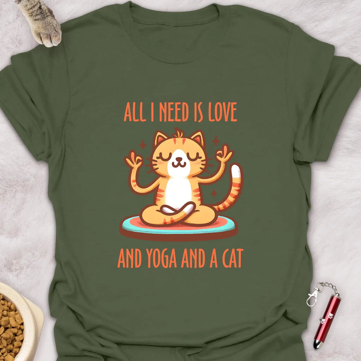 ALL I NEED IS LOVE AND YOGA AND A CAT