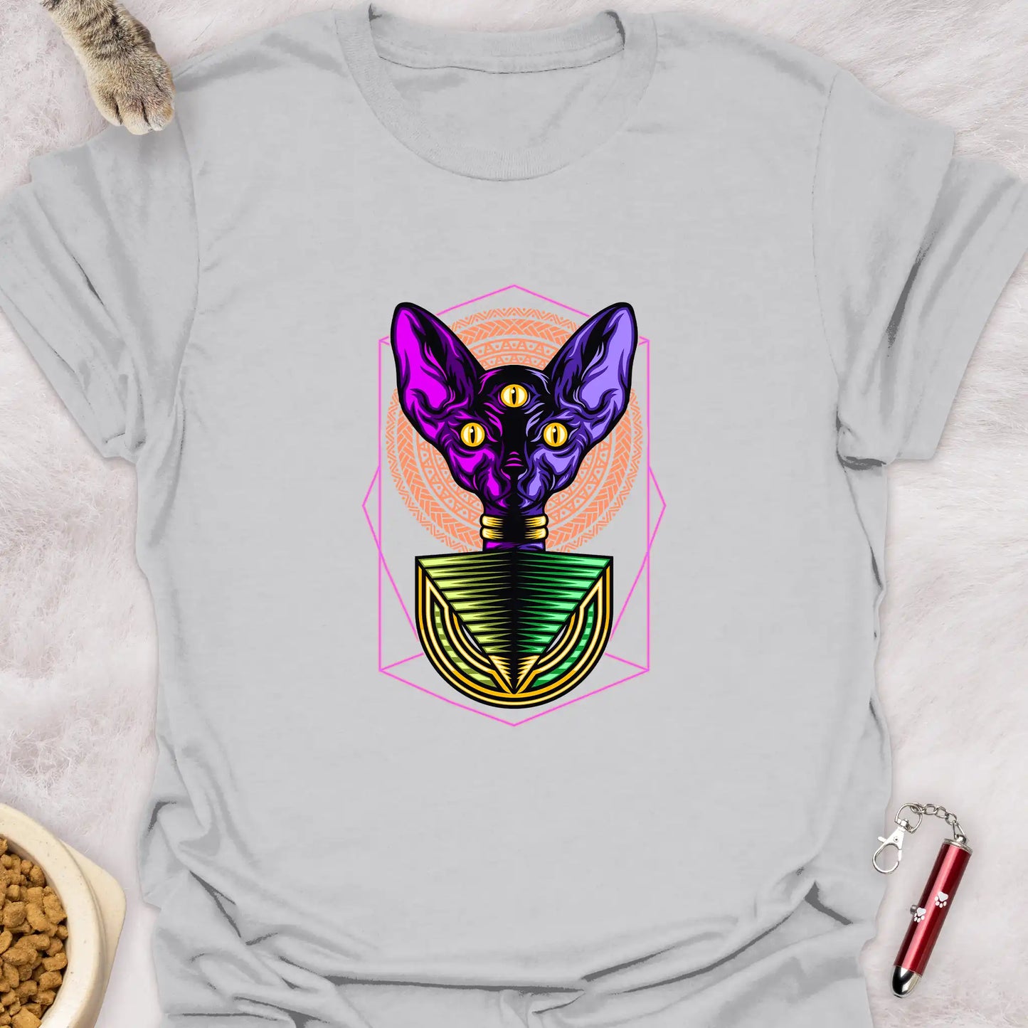 SPHYNX CAT β MYSTICAL THIRD EYE DESIGN CAT T-SHIRT