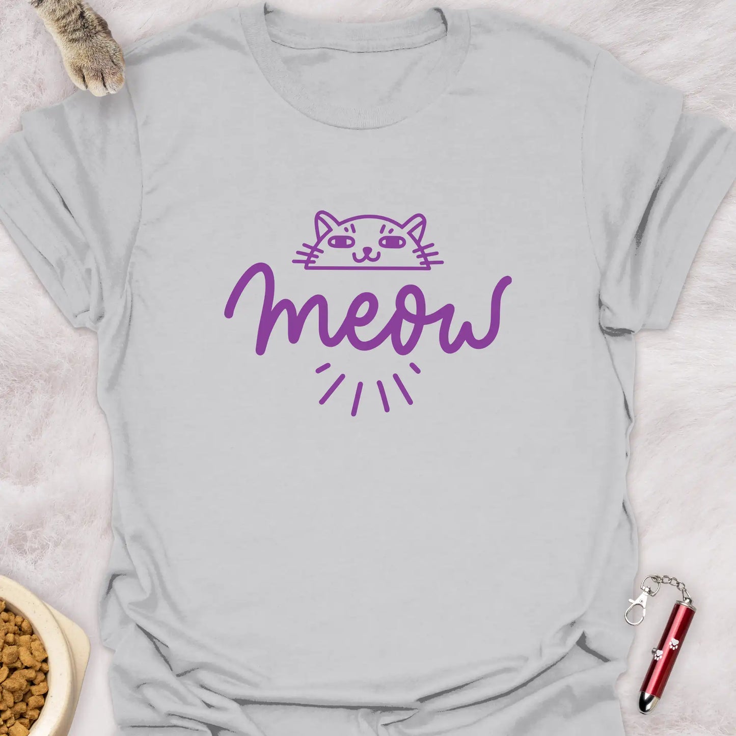 MEOW β LINE ART CAT T-SHIRT