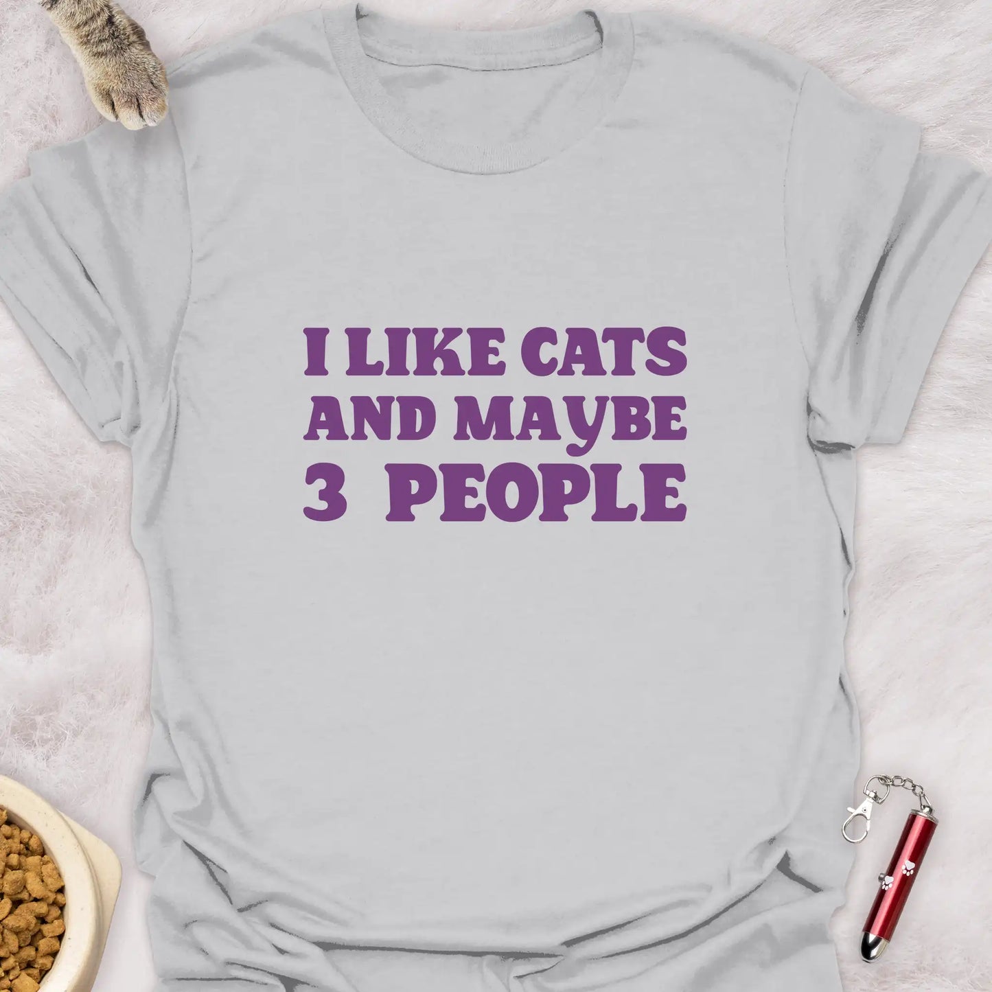 I LIKE CATS AND MAYBE 3 PEOPLE β RETRO STYLE CAT T-SHIRT