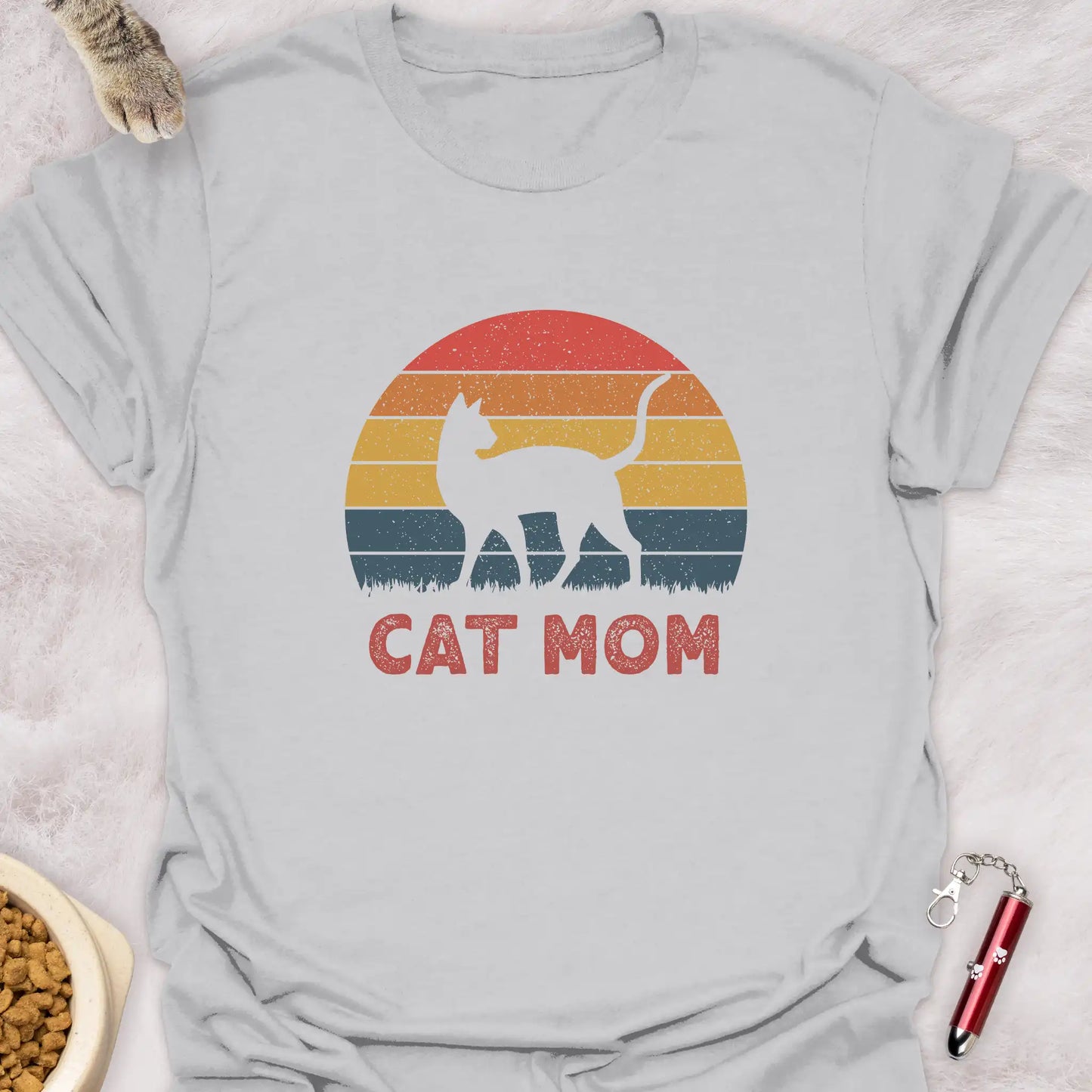 CAT MOM β VINTAGE SUNSET SILHOUETTE T-SHIRT