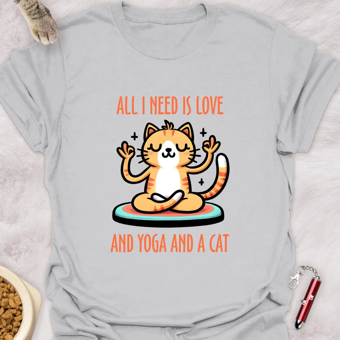 ALL I NEED IS LOVE AND YOGA AND A CAT