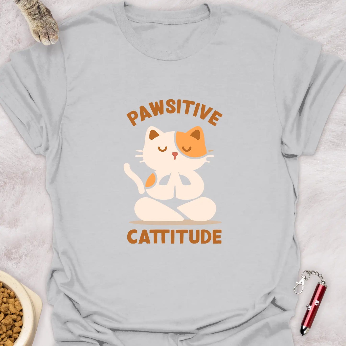 PAWSITIVE CATTITUDE YOGA CAT T-SHIRT