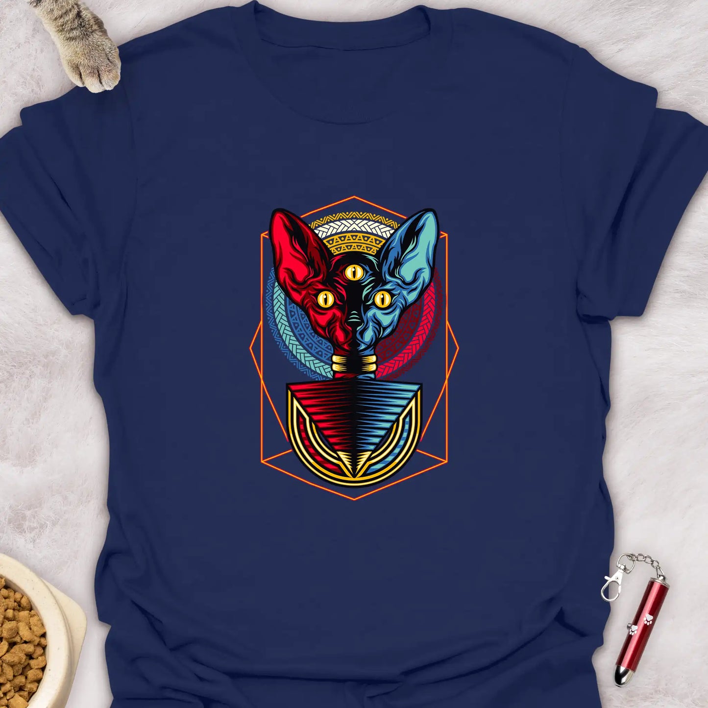 SPHYNX CAT β MYSTICAL THIRD EYE DESIGN CAT T-SHIRT