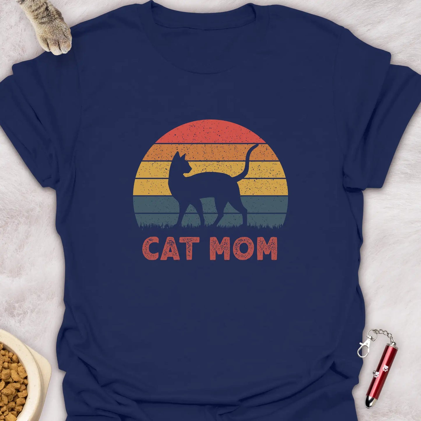 CAT MOM β VINTAGE SUNSET SILHOUETTE T-SHIRT