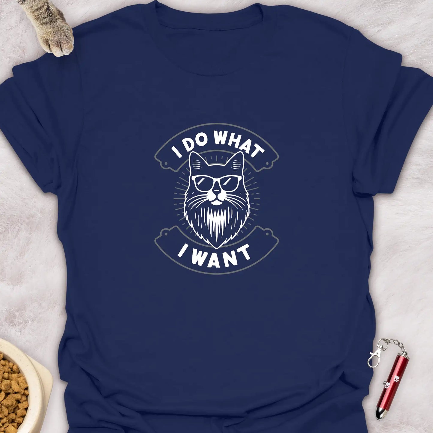 I DO WHAT I WANT β SUNGLASSES CAT FUNNY CAT T-SHIRT