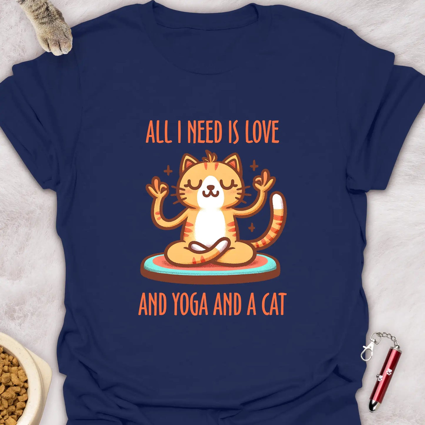 ALL I NEED IS LOVE AND YOGA AND A CAT