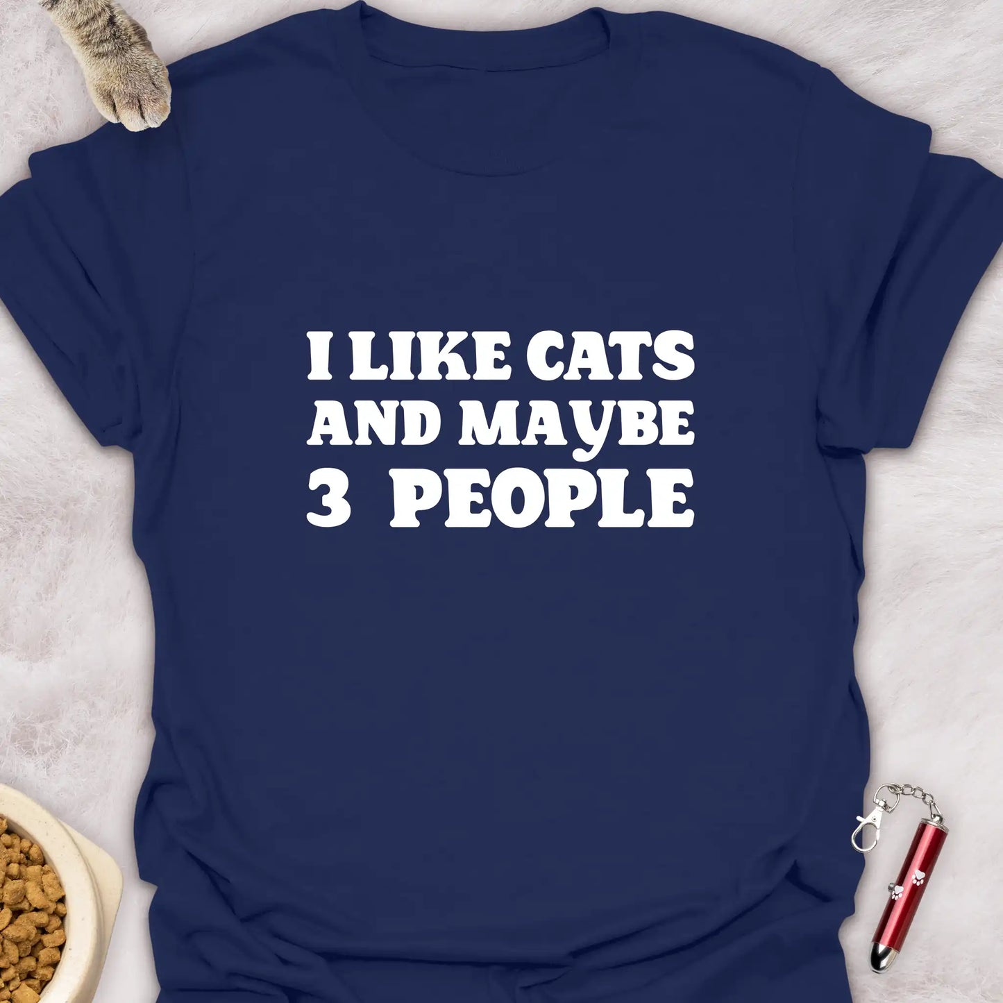 I LIKE CATS AND MAYBE 3 PEOPLE β RETRO STYLE CAT T-SHIRT