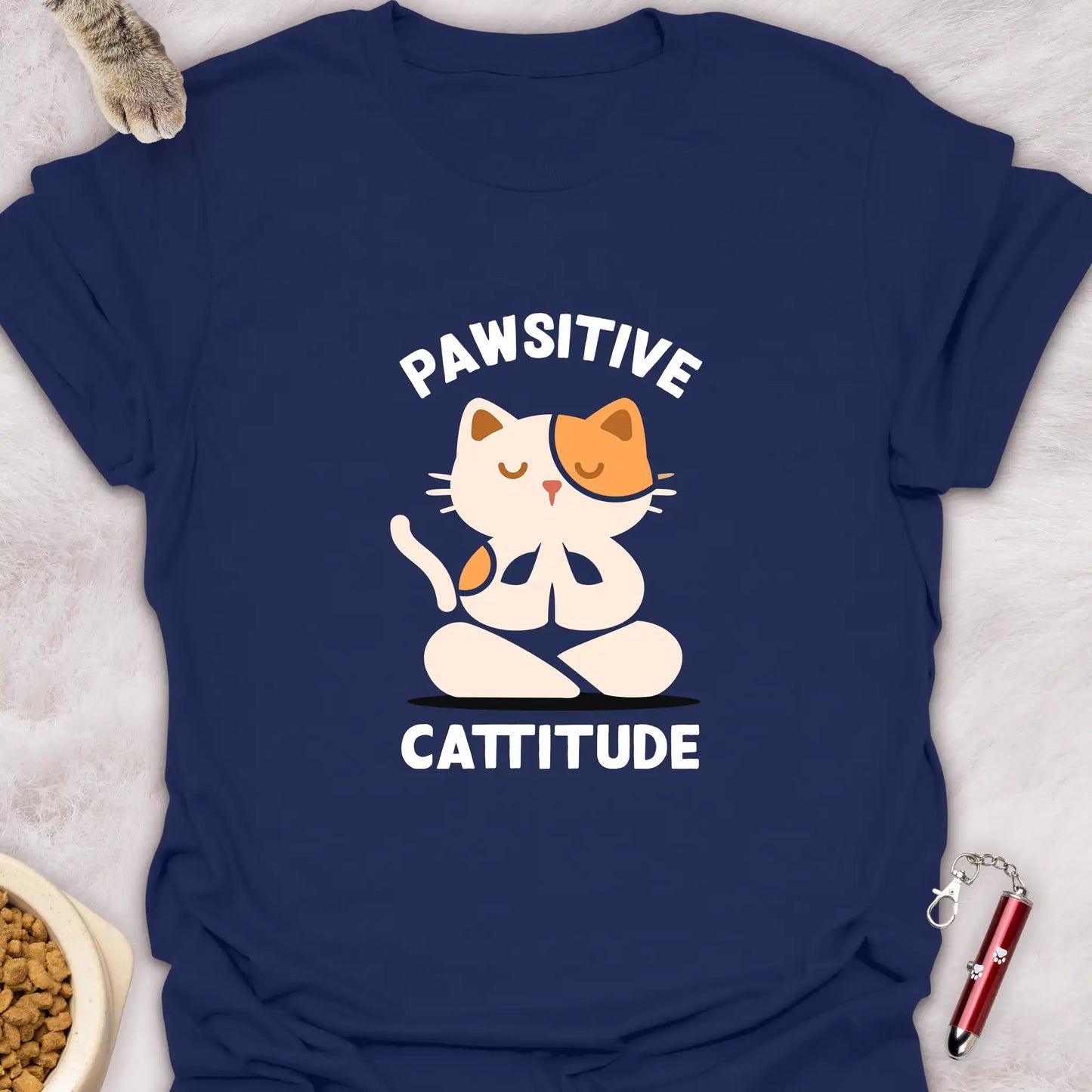 PAWSITIVE CATTITUDE YOGA CAT T-SHIRT
