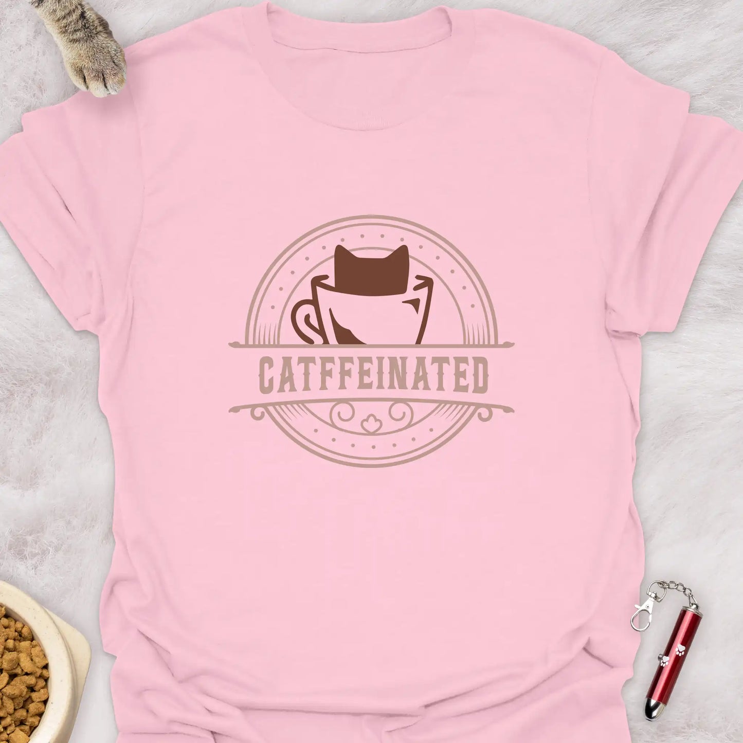CATFFEINATED β VINTAGE COFFEE CAT T-SHIRT