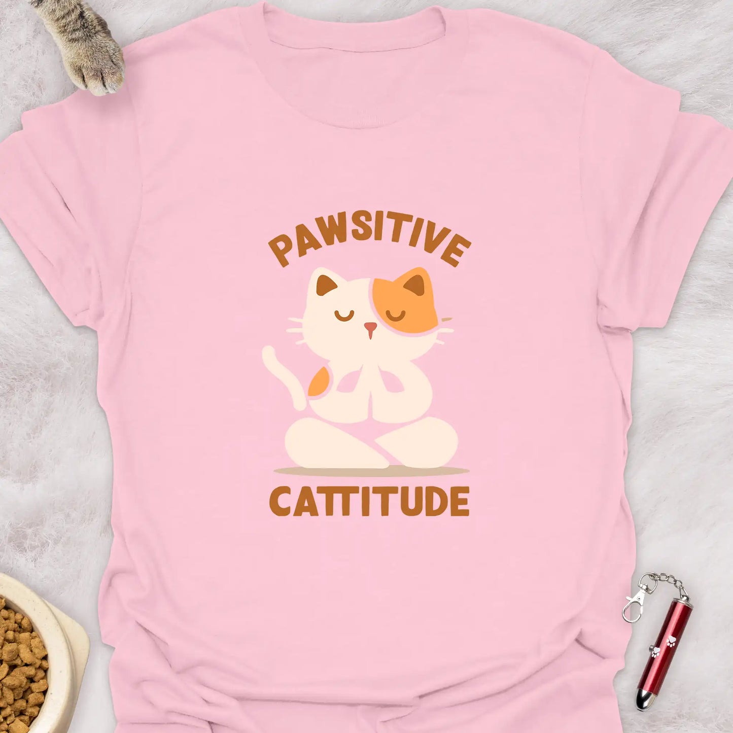 PAWSITIVE CATTITUDE YOGA CAT T-SHIRT