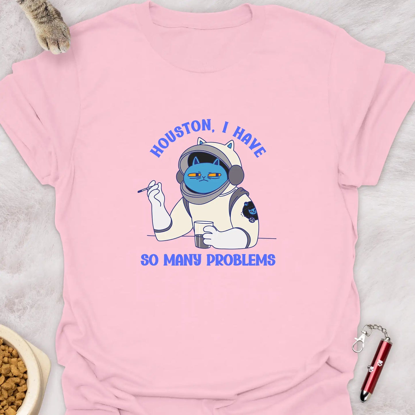 HOUSTON I HAVE SO MANY PROBLEMS β SARCASTIC ASTRONAUT CAT T-SHIRT