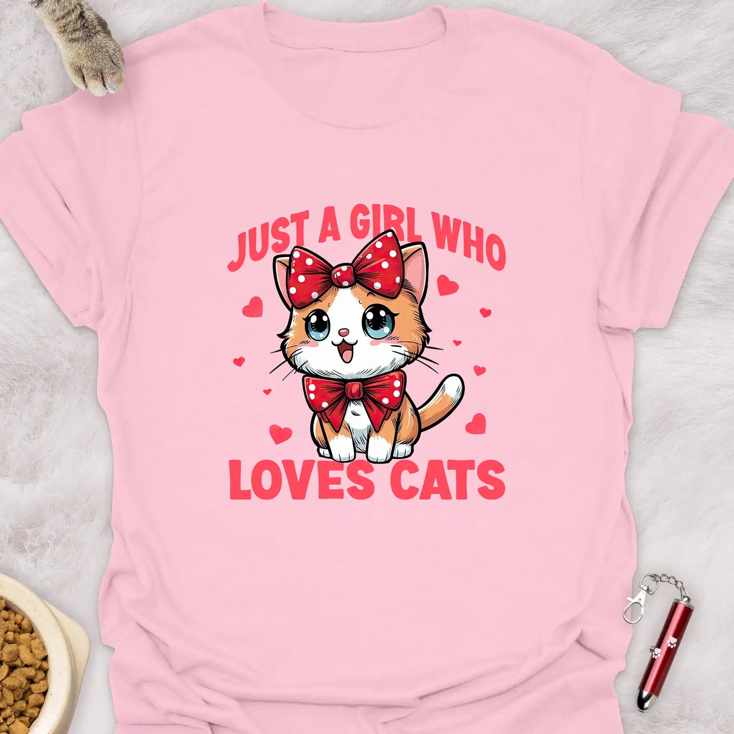JUST A GIRL WHO LOVES CATS β KAWAII STYLE CAT T-SHIRT