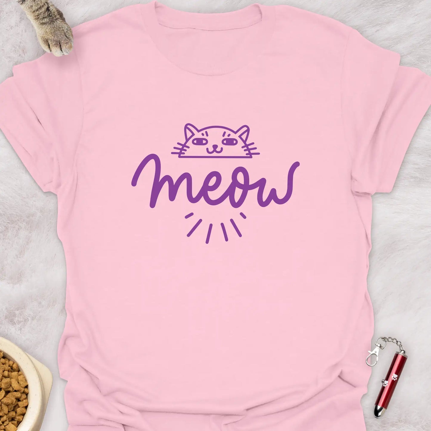 MEOW β LINE ART CAT T-SHIRT
