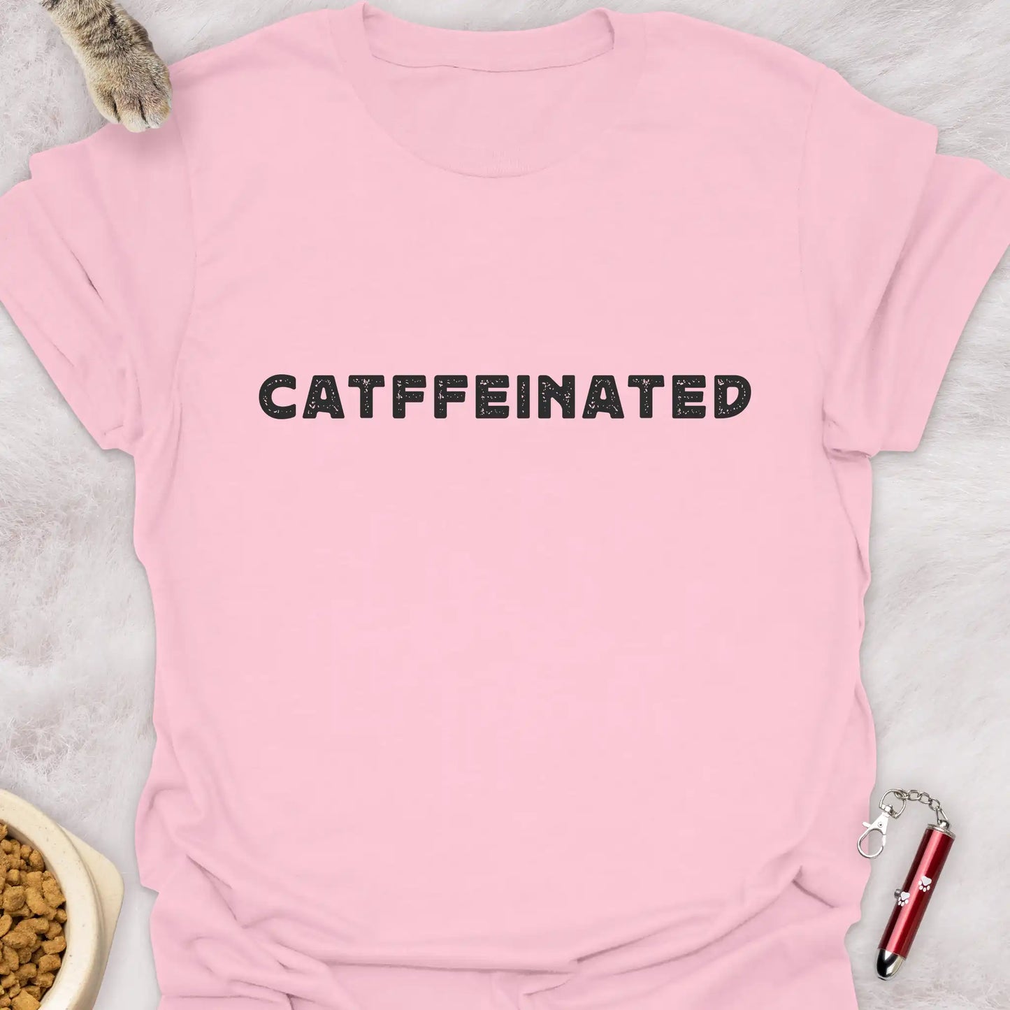 CATFFEINATED β FUN COFFEE & CAT T-SHIRT