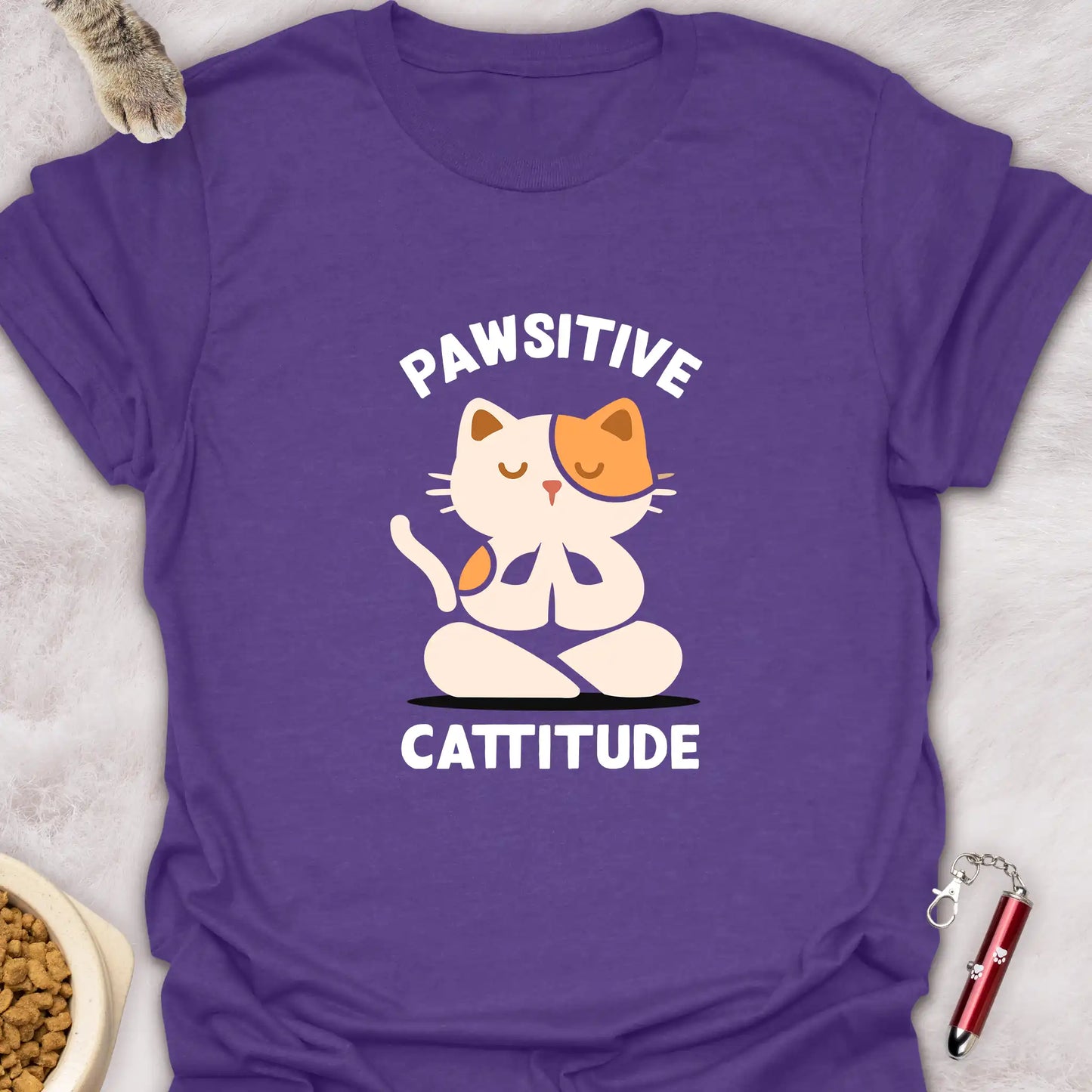 PAWSITIVE CATTITUDE YOGA CAT T-SHIRT