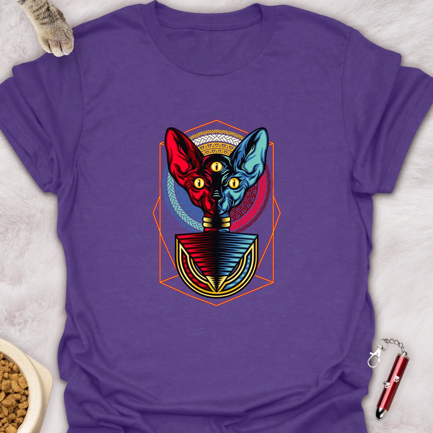 SPHYNX CAT β MYSTICAL THIRD EYE DESIGN CAT T-SHIRT
