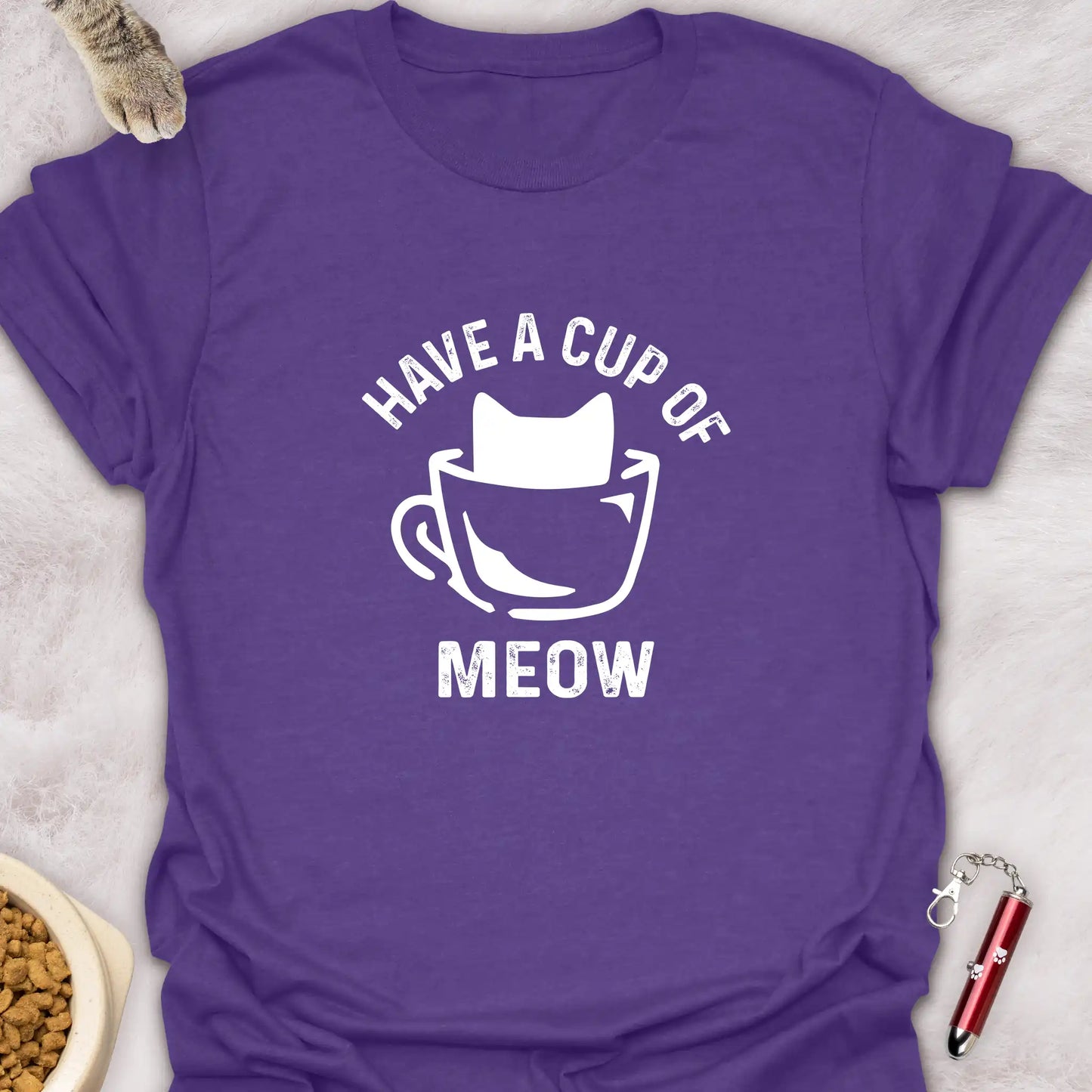 HAVE A CUP OF MEOW β FUNNY CAT COFFEE T-SHIRT