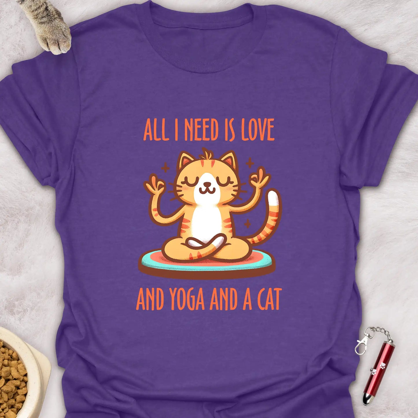 ALL I NEED IS LOVE AND YOGA AND A CAT