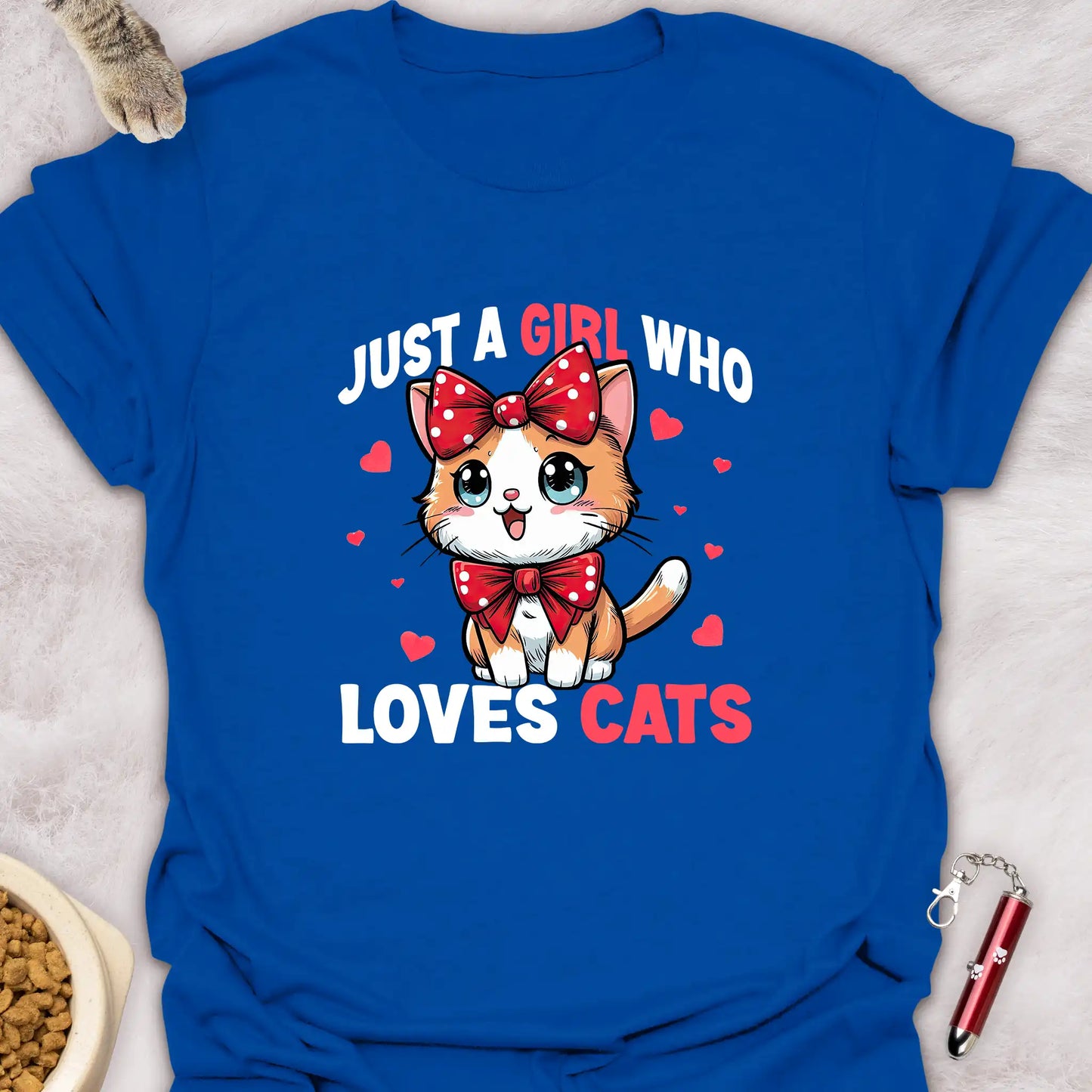 JUST A GIRL WHO LOVES CATS β KAWAII STYLE CAT T-SHIRT