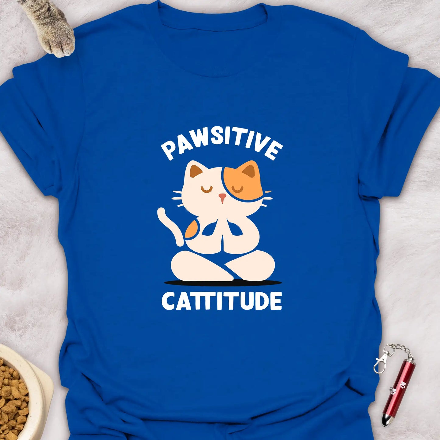 PAWSITIVE CATTITUDE YOGA CAT T-SHIRT