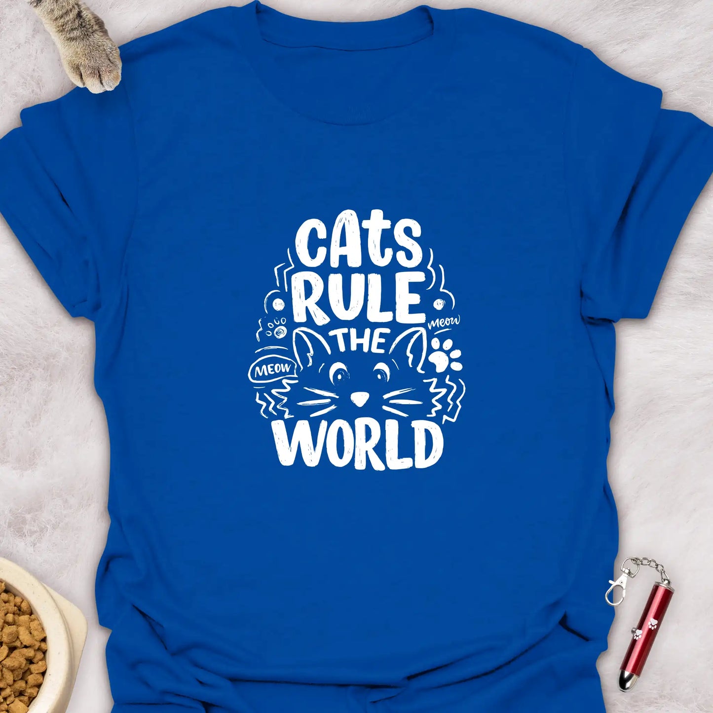 CATS RULE THE WORLD β PLAYFUL CAT T-SHIRT