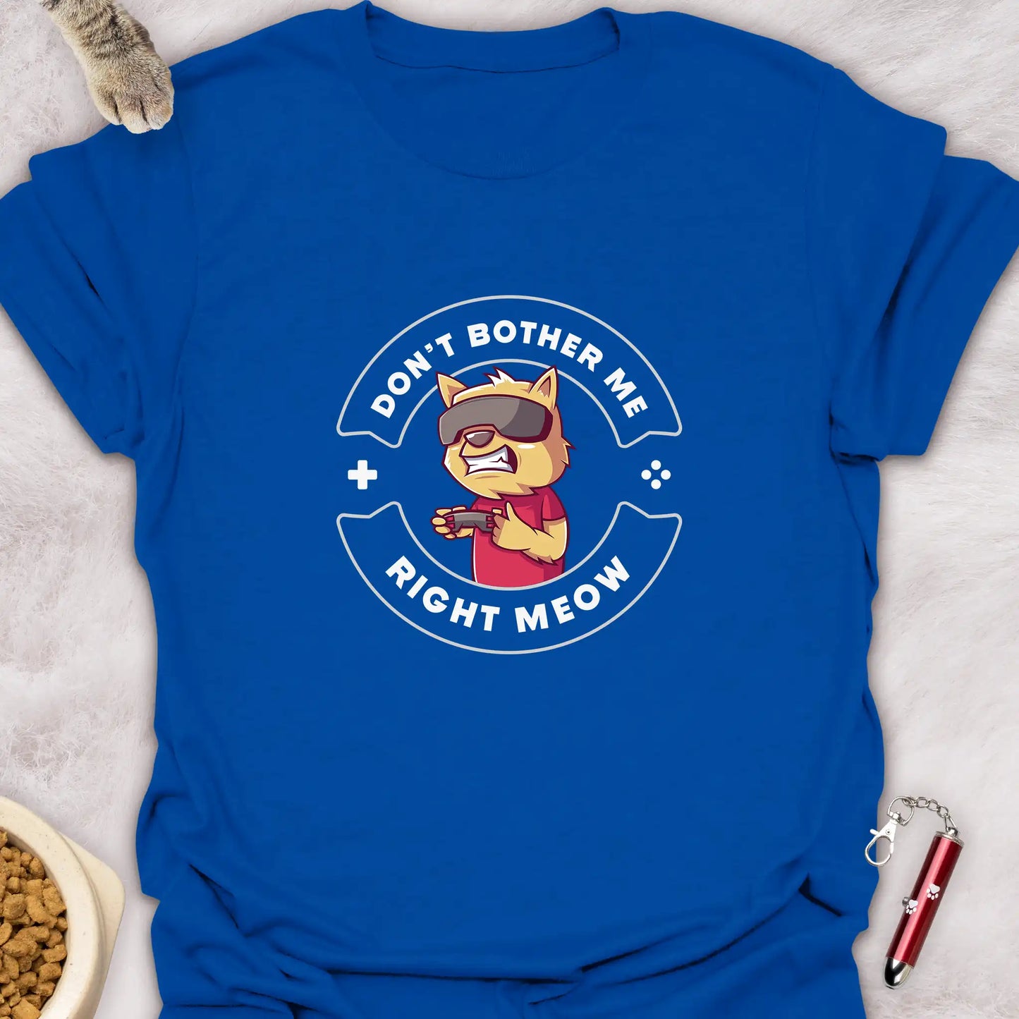 DON’T BOTHER ME RIGHT MEOW – FUNNY GAMER CAT T-SHIRT