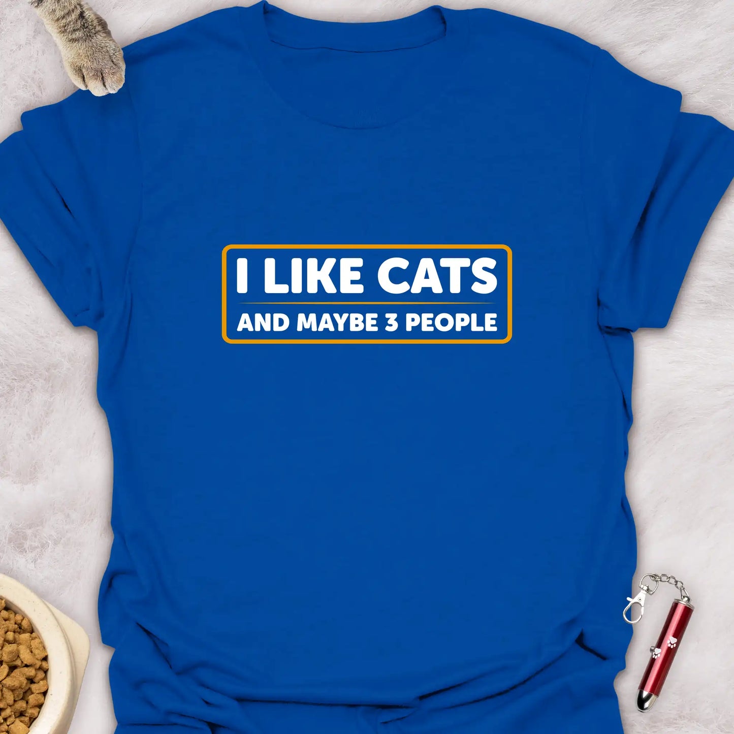 I LIKE CATS AND MAYBE 3 PEOPLE β FUNNY CAT T-SHIRT