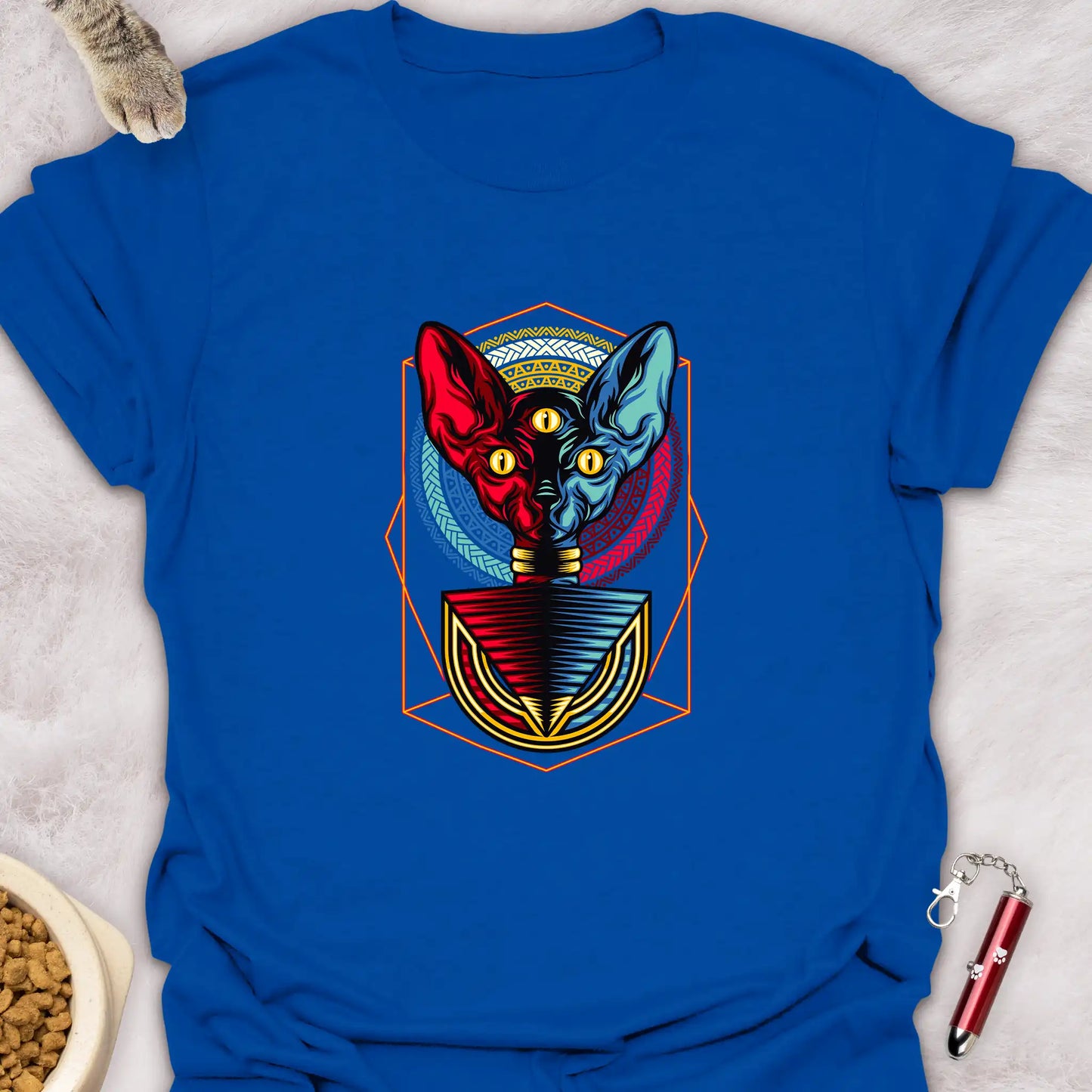 SPHYNX CAT β MYSTICAL THIRD EYE DESIGN CAT T-SHIRT
