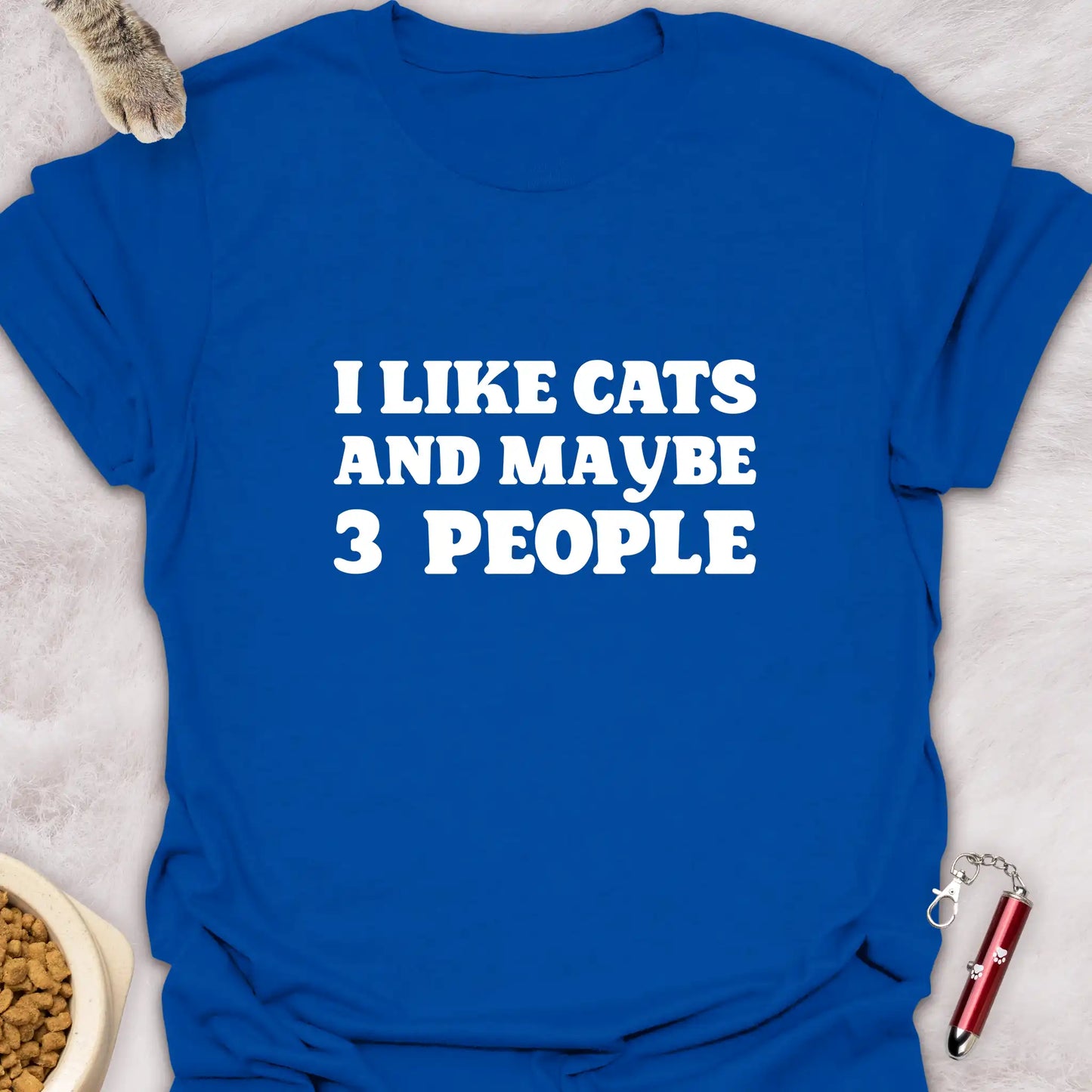 I LIKE CATS AND MAYBE 3 PEOPLE β RETRO STYLE CAT T-SHIRT