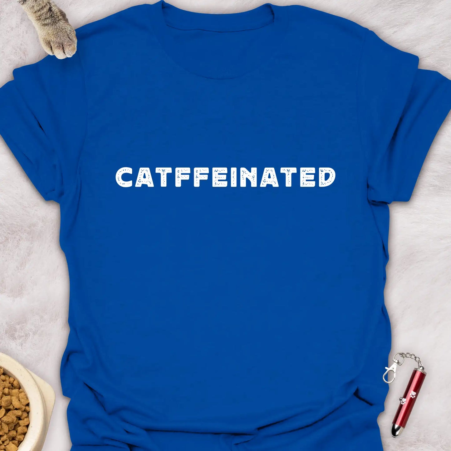 CATFFEINATED β FUN COFFEE & CAT T-SHIRT
