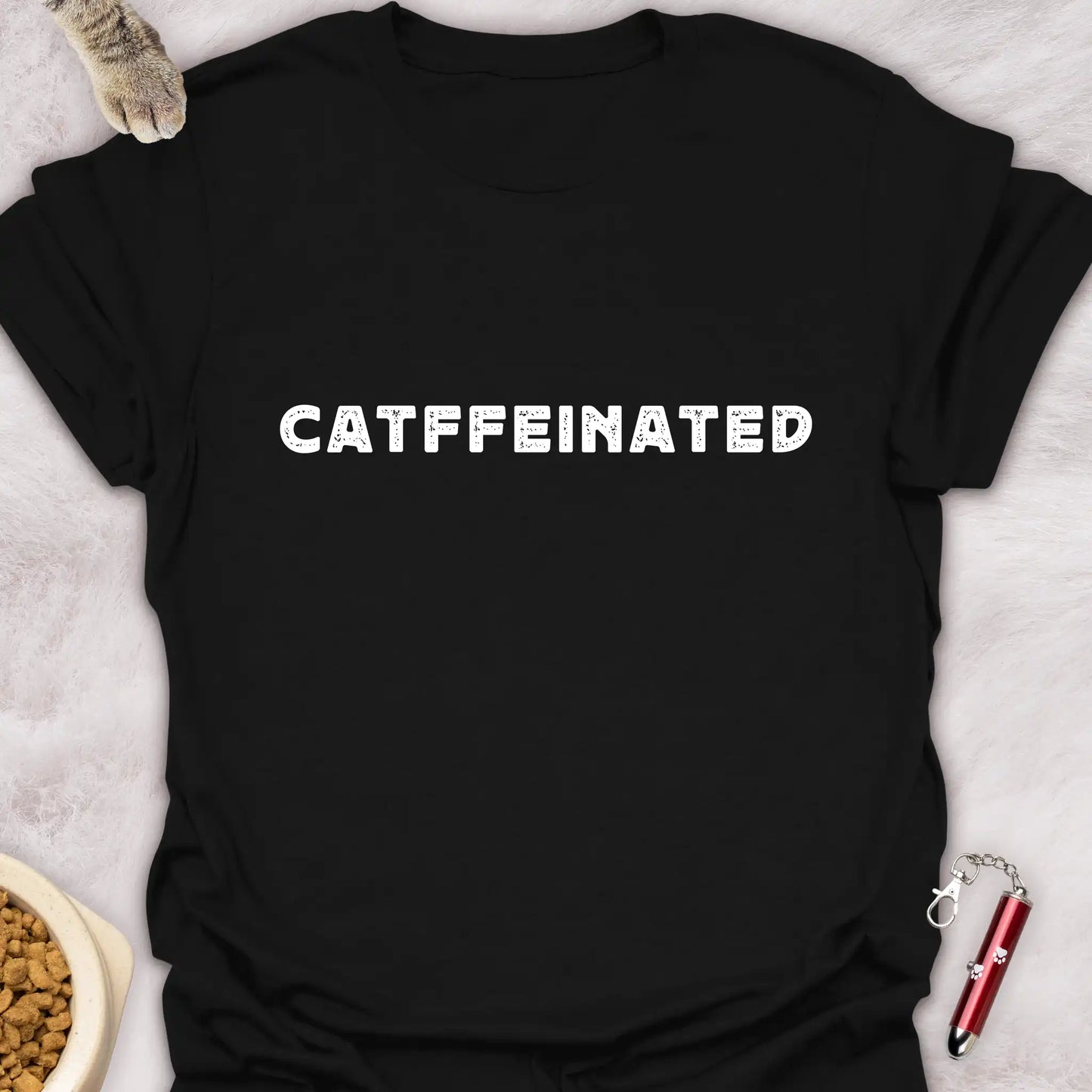 CATFFEINATED – FUN COFFEE & CAT T-SHIRT