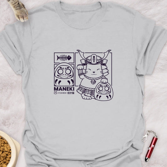 MANEKI NEKO – JAPANESE SAMURAI LUCKY CAT T-SHIRT